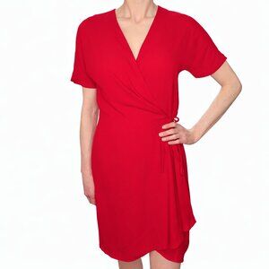 Aritzia Babaton Wallace Wrap Dress | Red Mini Dress | Size XXS